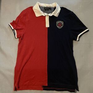 Vintage Nautica USA Polo Shirt Men's XL Red White‎ Blue